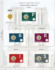 (A) Pagine raccoglitrici 2 € Coincard Francia 2024 - Olimpiadi di Parigi 2024