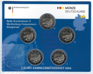 2 euro Germania 2024 - Coincard  Ufficiale  BU x 5 Zecche A-D-F-G-J> Meclemburgo-Pomerania Occidentale 