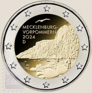 2 euro Germania 2024 - Fior di conio UNC  -  Meclemburgo-Pomerania Occidentale