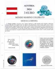 (M) Pagine raccoglitrici 3 euro Austria 2024 - Medusa Luminosa
