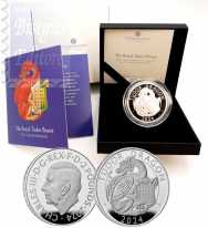 Oncia 2 £ in scatola ufficiale e certificato Royal Mint 2024 - 1 Oncia Argento 999,9 Proof (31,21 g)) - Le Bestie dei Tudor : The  Tudor Dragon