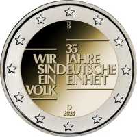 2 euro Germania 2025 - 35 anni dell'unità tedesca