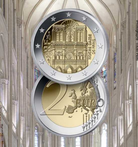 2 euro Francia 2025 - Riapertura di Notre-Dame de Paris