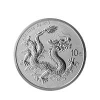 Monete Cina - 10 Yuan 2026 - 1 oncia Argento 999( 31,104 gr).- Drago cinese 