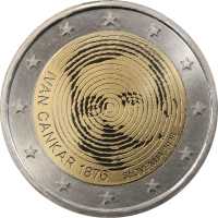 La Slovenia rende omaggio a Ivan Cankar sulla sua nuova moneta commemorativa da 2 euro.