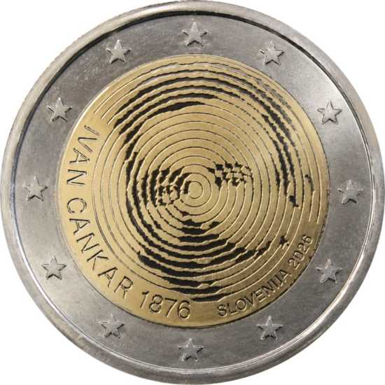 La Slovenia rende omaggio a Ivan Cankar sulla sua nuova moneta commemorativa da 2 euro.