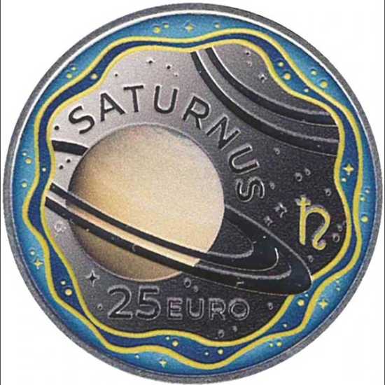 25 euro argento 1 Oz.  Lussemburgo 2026 - Sistema solare: Saturno