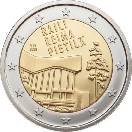 Nuovo 2 euro finlandese dedicato ai suoi architetti  Raili e Reima Pietilä 