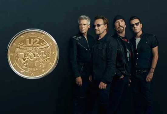 50 anni di U2: l’Irlanda dedica una moneta da 2 euro alla band