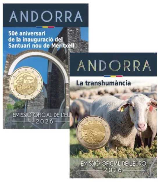 Ecco come appariranno le monete da 2 euro di Andorra nel 2026: disegni e presentazioni ufficiali.
