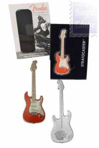 2 $  In Scatola Ufficiale e Certificato Salomon Islands 2022 - Music Legend :  Fiesta Red Fender Stratocaster -  1 Oncia Argento 999,9 Proof (31,10 g) COLORATA !