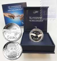 5 euro Italia 2025 Proof - 550° Ann. Nascita Michelangelo