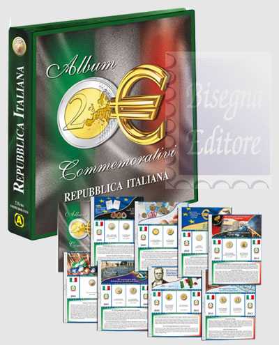 Monete Euro - (A)Raccoglitore Italia 2 euro commemorativi - Cartella con  custodia + pagine dal 2004 / 2021