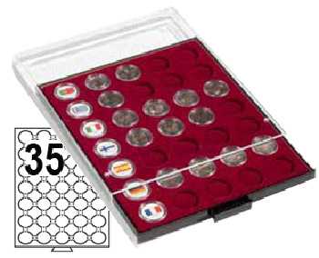Monete Euro - Box portamonete 35 caselle - 2 euro commemorativi in capsula  - Cod. 335.354