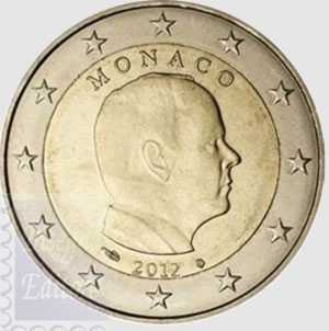 Monete Euro Fior Di Conio Unc Non Commemorativo 2 Euro Monaco 2012 Principe Alberto Ii