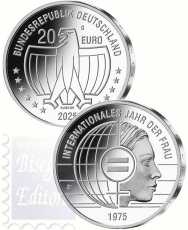 20 € Germania 2025 - Argento 925 in capsula - 50° Anno Int. della Donna