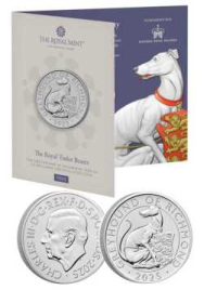  5 £ Le Bestie dei Tudor - Il levriero di Richmond  - Confezione Ufficiale  Royal Mint 2025