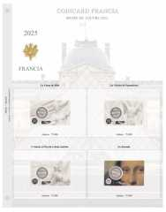 (A) Pagine raccoglitrici Coincard 2 € Francia 2025 - Museo di Louvre 