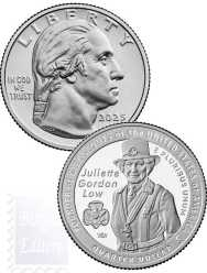 Donne USA 2025 - 1/4 $ -Juliette Gordon Low - Set 2 monete zecca D+P