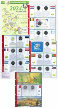 Collezione completa con pagine raccoglitrici 2 euro commemorativi 2024 - Seconda parte ( 17 monete )