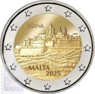 2 euro Malta 2025 - Citta' vecchia di Mdina