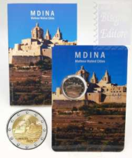 2 euro Malta 2025 - coincard BU - Citta vecchia di Mdina