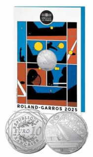 10 € argento Francia 2025 - 100 anni Roland Garros
