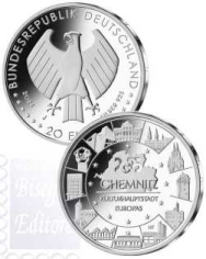 20 € Germania 2025 - Argento 925 in capsula - Chemnitz capitale europea della cultura