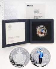 10 € San Marino 2025 argento proof - Corpi militari e di polizia sammarinesi: Polizia Civile