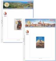 (A) Pagine 2 € Coincard Malta 2025 - Bue Maltese + Mdina