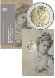 2 euro San Marino 2025 - 550° anniv. nascita Michelangelo Buonarroti    