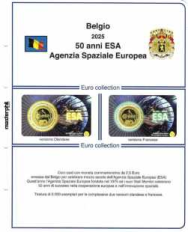 (M) Pagine 2.5 € Belgio Coincard 2025 - 50° Anniv. ESA