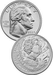 Donne USA 2025 - 1/4 $ -Dott.ssa Vera Rubin  - Set 2 monete zecca D+P