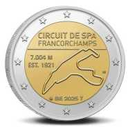 2 euro Belgio 2025  BU -  - 75 anni del Circuito Spa Francorchamps.