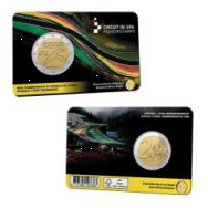 2 euro Belgio 2025 -Coincard Ufficiale BU - (Versione Francese) - 75 anni del Circuito Spa Francorchamps.