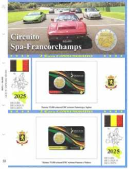 (A) Pagine 2 € Coincard Belgio 2025 - Circuito SPA (doppia)