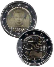 2 euro Lussemburgo 2025 OLOGRAMMA - 75°  Dichiarazione Schuman +  25° ascesa al trono del Granduca Henri  