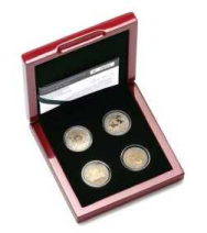 4 x 2 euro reverse PROOF Lussemburgo 2024/25 ( 4 monete in cofanetto)