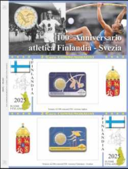 (A) Pagine 2 € Coincard Finlandia 2025 - Atletica (doppia)