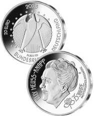 20 € Germania 2025 - Argento 925 in capsula - Donne Influenti :Elly Heuss-Knapp  