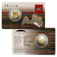 2 euro Lettonia 2025 coincard BU - Regione della Sēlija