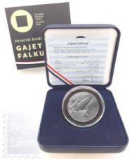 4 € Croazia 2025 -  1 oncia  Argento Proof - La Falkusa
