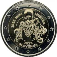 2 euro Slovenia 2025 - 100° anniv. nascita Miki Muster