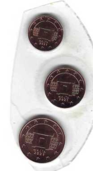 1-2-5 cent. Malta 2021 FDC in blister