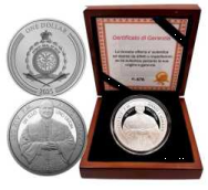 1 $ Niue -  Cu/Ni  proof  2025 - Incoronazione Papa Leone XIV -  in scatola e ns. Certificato