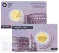 2 euro Croazia 2025 Coincard BU - Citta' di Pola