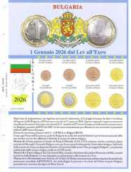 (A) Pagine raccoglitrici serie euro Bulgaria 2026