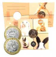 5 € Francia 2025 - Animali prefertiti:  ll coniglio (minibook per dedica)