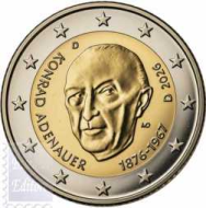 2 euro Germania 2026 - 150° Ann.  Konrad Adenauer