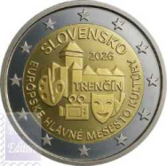 2 euro Slovacchia 2026 -  Trenčín Capitale Europea della Cultura